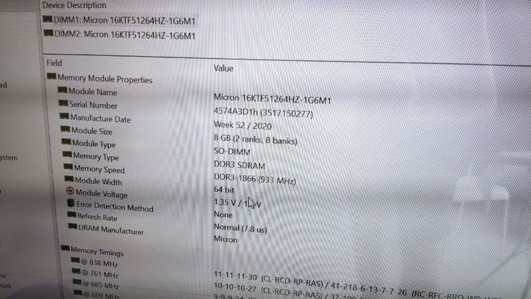 RAM Notebook Micron DDR3L 8GB DDR3Lของแท้ เพิ่มแรงทันที ใช้งานได้ปกติ รูปที่ 5
