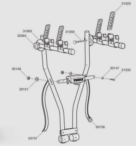 ขายแร็คจักรยานThuleมือสองสภาพดี