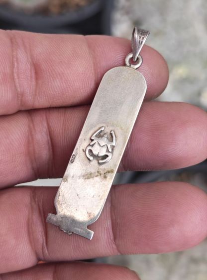 จี้เงินแท้แปะทองคำแท้ Egyptian Hieroglyphics Cartouche งานนอกงานเก่า​ สวยหายาก​ ราคาดีๆครับ รูปที่ 6