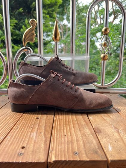 รองเท้าหนังแท้ Prada Sz.10us44eu28cm Made in Italy สีน้ำตาล สภาพสวย ไม่ขาดซ่อม ใส่ทำงานออกงานหล่อ รูปที่ 8