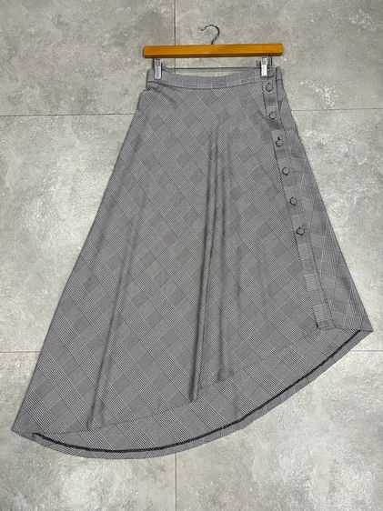 ไม่มีแขน S อื่นๆ กระโปรง ZARA ลายสก๊อต  สีเทา ดำ ขาว 