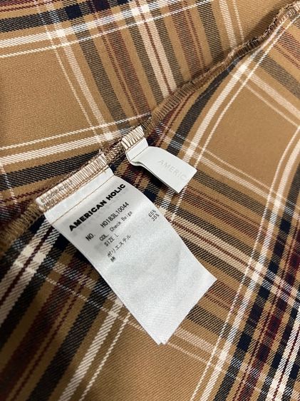 กระโปรงลายสก๊อต สีนำ้ตาล  ทรงสวย น่ารัก รูปที่ 10