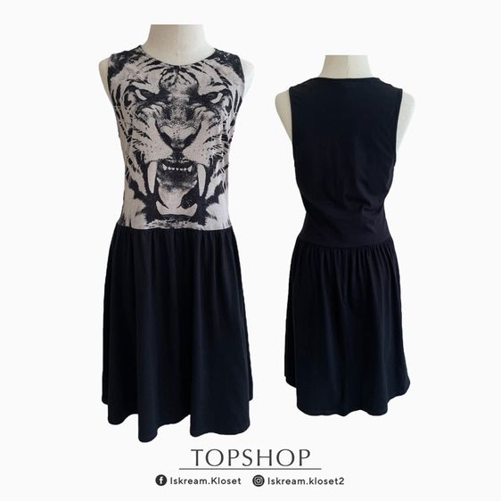 เดรสแขนกุดพิมพ์ลายเสือ จาก Topshop แท้ๆ รูปที่ 3