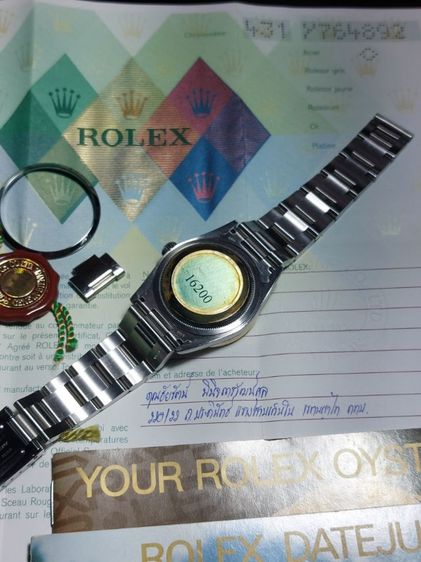 🍓Datejust16200หน้าเงินโรมันปี2003กล่องใบครบๆ รูปที่ 9