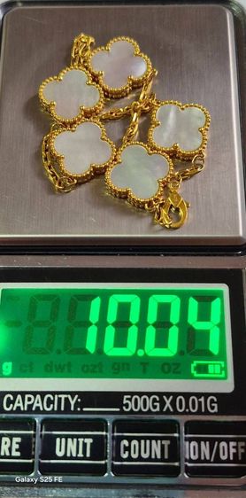 (จอง มัดจำ) สร้อยข้อมือแวนครีฟทอง 18k รูปที่ 12