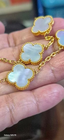 (จอง มัดจำ) สร้อยข้อมือแวนครีฟทอง 18k รูปที่ 8