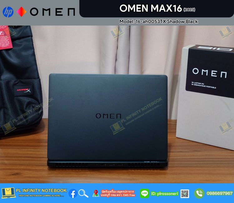  HP OMEN MAX16 เครื่องใหม่แกะกล่อง Model 16-ah0053TX Shadow Black Intel Core Ultra 9 275HX RTX 5070Ti 12GB 140W รูปที่ 11