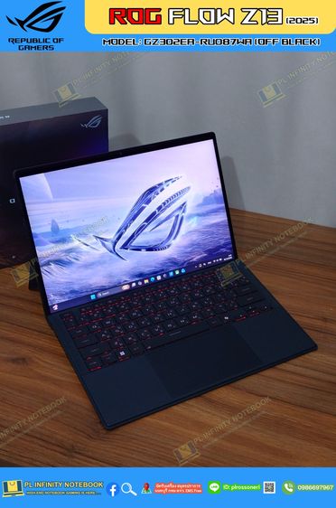 ROG Flow Z13 2025 Model GZ302EA-RU087WA Off Black AMD Ryzen AI MAX+ 395 AMD Radeon 8060S Graphics Neural Processor AMD XDNA NPU up to 50TOPS รูปที่ 3