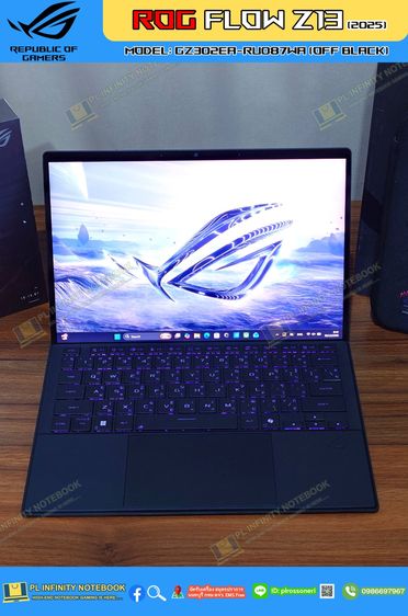 ROG Flow Z13 2025 Model GZ302EA-RU087WA Off Black AMD Ryzen AI MAX+ 395 AMD Radeon 8060S Graphics Neural Processor AMD XDNA NPU up to 50TOPS รูปที่ 2