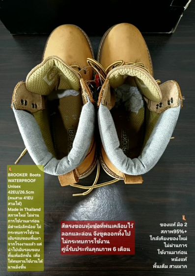 BROOKER Boots, Unisex 42EU(26.5cm) ของแท้ มือ 2 สภาพใกล้เคียงของใหม่, รองเท้า BROOKER หนังแท้ ไม่ผ่านการใช้งานมาก่อน มีตำหนิเล็กน้อย รูปที่ 16
