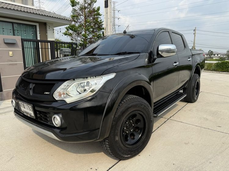 Mitsubishi Triton 2015 2.4 GLS Plus Pickup ดีเซล ไม่ติดแก๊ส เกียร์อัตโนมัติ ดำ รูปที่ 2