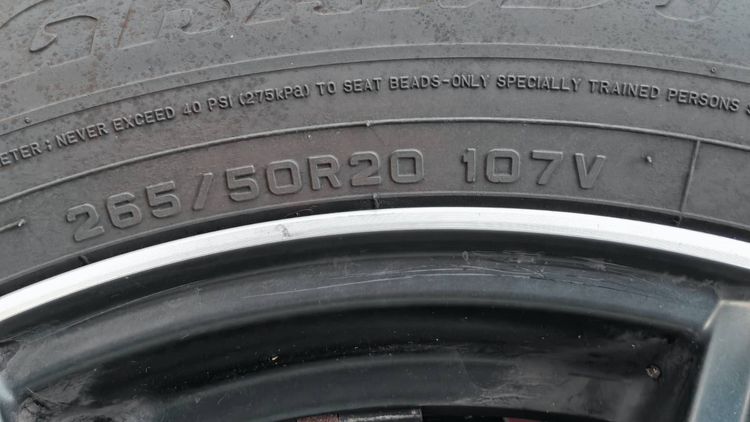 ล้อแม็ค TRDแท้ขนาด20นิ้วพร้อมยาง4วง รูปที่ 6