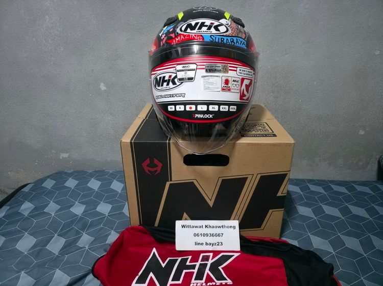 ขายหมวกกันน็อค open face NHK S1GP PRO ลาย Alonso lopez สนามอินโด size L ครบกล่อง