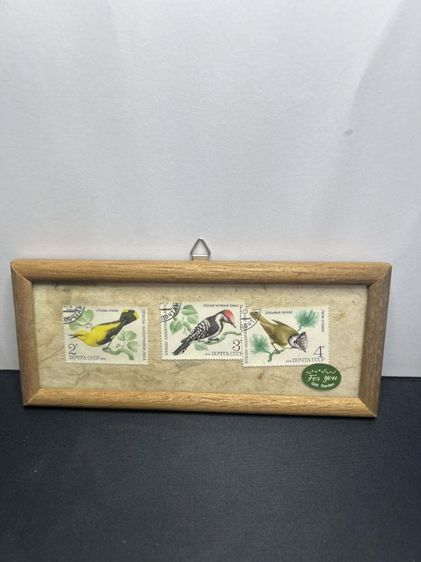 กรอบรูปแสตมป์นกวินเทจ (Vintage Soviet USSR Bird Stamps) รูปที่ 3