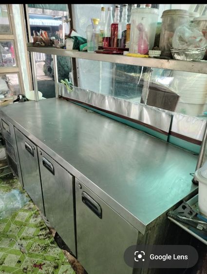 ตู้แช่เคาน์เตอร์สามประตูสแตนแล้วอย่างหนาใช้งานปกติสามารถตั้งเป็นเคาเตอร์ขายอาหารหรือเครื่องดื่มเข่นกาแฟราคา19,500านใจทักมา0989917409 รูปที่ 2