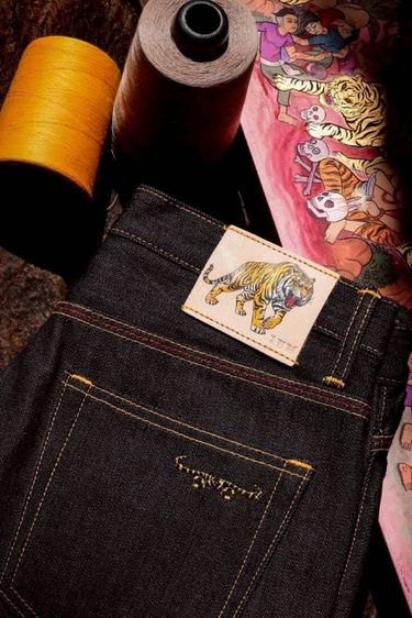 กางเกงยีนส์ ผ้าดิบ 16 ออนซ์ ริมแดง รุ่น"Taiger saming" รูปที่ 3