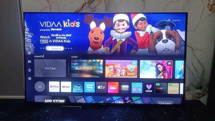 Hisense Google VIDAA TV 55 นิ้ว 4K UHD จอไร้ขอบ อุปกรณ์ครบยกกล่อง สวยไม่มีตำหนิ