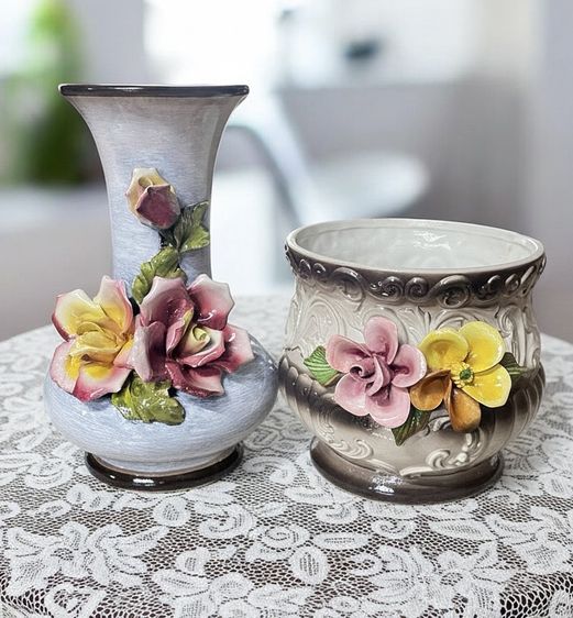 แจกันดอกไม้ปั้น