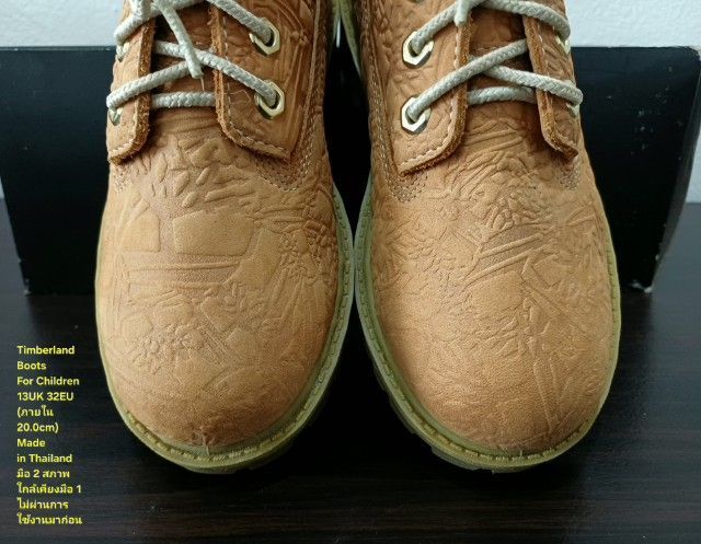 Timberland Boots For Children 32EU(20.0cm) ของแท้ มือ 2 สภาพใกล้เคียงของใหม่, รองเท้า Timberland หนังแท้ พื้นเต็ม Soft และเชือกแท้ สวยมาก รูปที่ 7