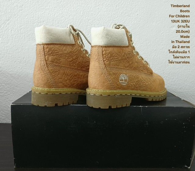 Timberland Boots For Children 32EU(20.0cm) ของแท้ มือ 2 สภาพใกล้เคียงของใหม่, รองเท้า Timberland หนังแท้ พื้นเต็ม Soft และเชือกแท้ สวยมาก รูปที่ 14