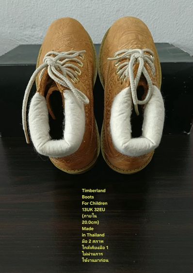 Timberland Boots For Children 32EU(20.0cm) ของแท้ มือ 2 สภาพใกล้เคียงของใหม่, รองเท้า Timberland หนังแท้ พื้นเต็ม Soft และเชือกแท้ สวยมาก รูปที่ 17