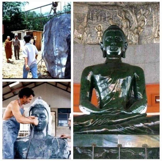 หัวแหวนหยก หยกแท้ (เป็นส่วนหนึ่งของพระหยกองค์ใหญ่) หลวงพ่อวิริยังค์ สิรินฺธโร วัดธรรมมงคล กรุงเทพฯ ปี 2535 รูปที่ 13