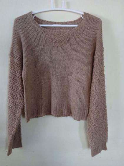 มีอสอง เสื้อกันหนาว ญี่ปุ่น สีน้ำตาล