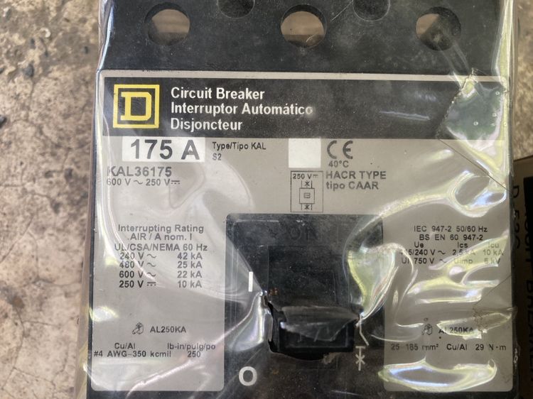Square d main circuit breaker 175A kal36175+Nisshin50A  รูปที่ 5