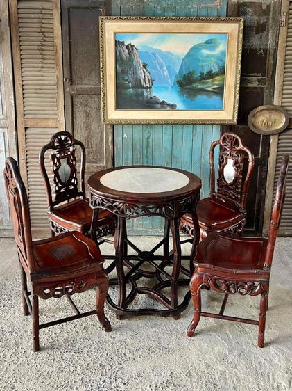 รับซื้อโต๊ะกินข้าวมือสองไม้สักไม้มะค่าไม้ประดู่ รูปที่ 9