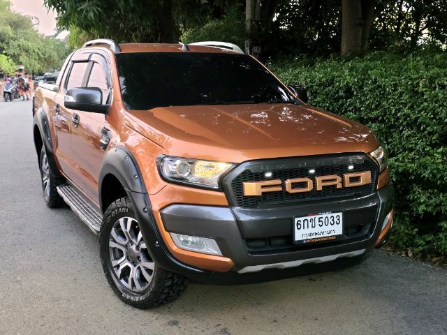 Ford Ranger 2017 2.2 Hi-Rider Wildtrak Pickup ดีเซล ไม่ติดแก๊ส เกียร์อัตโนมัติ ส้ม รูปที่ 4