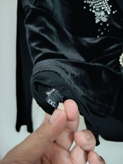 เสื้อแขนยาวสีดำผ้า รูปที่ 3