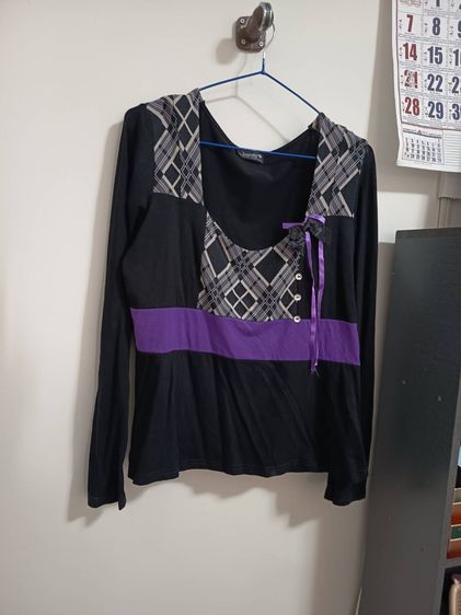เสื้อแขนยาวดำม่วง รูปที่ 5
