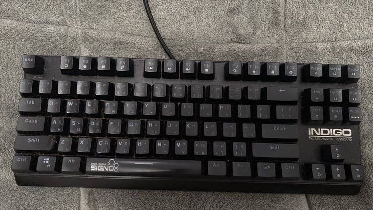 คีย์บอร์ด Signo KB-718 Indigo TKL mechanical keyboard แข็งแรงทนทาน  550 รวมส่ง