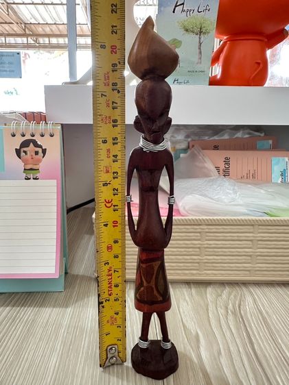 งานแกะสลัก หุ่นจำลองสตรีชาวแอฟริกันแกะสลักด้วยไม้