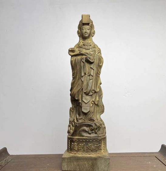 ✨เจ้าแม่ทับทิมแกะสลักจากไม้กฤษณา 