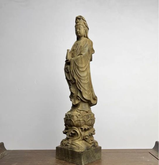 ✨รูปแกะสลักไม้พระโพธิสัตว์กวนอิม (เจ้าแม่กวนอิม)  รูปที่ 5