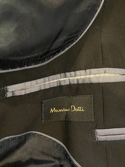 Massimo Dutti สูทผู้ชาย สีดำ Super 120’s Wool ผ้าอิตาลี มือสองสภาพดี รูปที่ 2