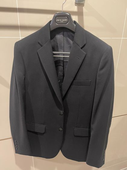 แขนยาว Pierre Cardin สูทผู้ชาย สีดำ ไซซ์ L มือสองสภาพดี ใส่ออกงาน ทำงาน