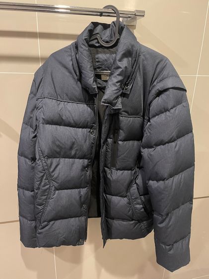 Calvin Klein Jeans เสื้อกันหนาวขนเป็ดแท้ สีเทาเข้ม ไซส์ L สภาพดีมาก รูปที่ 5