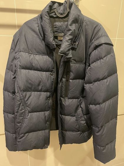 Calvin Klein Jeans เสื้อกันหนาวขนเป็ดแท้ สีเทาเข้ม ไซส์ L สภาพดีมาก