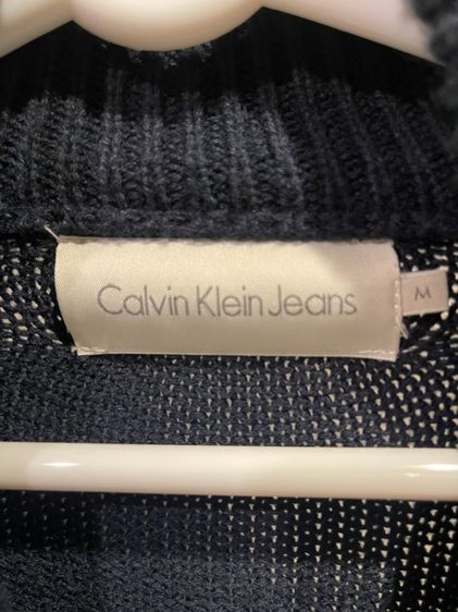 ขายเสื้อไหมพรม Calvin Klein Jeans ของแท้ Cardigan แขนยาว สีกรมท่า รูปที่ 3