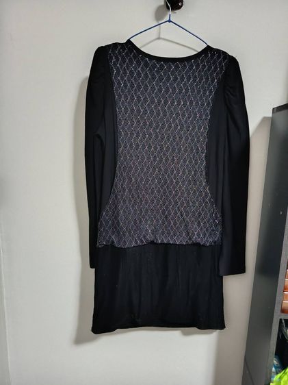 ชุดเดรสกระโปร่งสั้นสีดำ รูปที่ 6