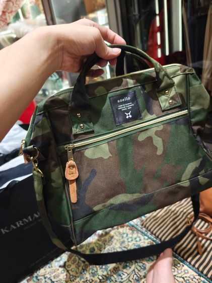 กระเป๋าผ้า canvas ลายทหาร anello รูปที่ 3