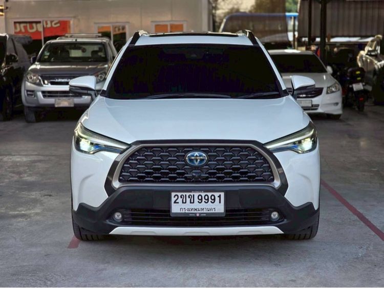Toyota Corolla Cross 2021 1.8 Hybrid Premium Safety Utility-car ปลั๊กอินไฮบริด (PHEV) ไม่ติดแก๊ส เกียร์อัตโนมัติ ขาว รูปที่ 2