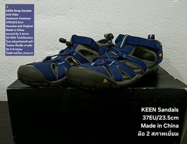KEEN Strap Sandals, Unisex 37EU(23.5cm) Original ของแท้ มือ 2 สภาพใกล้เคียงของใหม่, รองเท้าแตะรัดส้น KEEN หนังผสมผ้าไนล่อน พื้นเต็ม สวยมาก รูปที่ 4