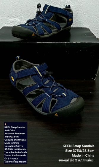 KEEN Strap Sandals, Unisex 37EU(23.5cm) Original ของแท้ มือ 2 สภาพใกล้เคียงของใหม่, รองเท้าแตะรัดส้น KEEN หนังผสมผ้าไนล่อน พื้นเต็ม สวยมาก