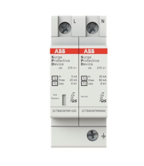 Surge Protection Device (SPD) -Surge arrestor อุปกรณ์ป้องกันแรงดันเกินชั่วขณะ -ฟ้าผ่า OVR T2-T3 1N 20-275 p qs