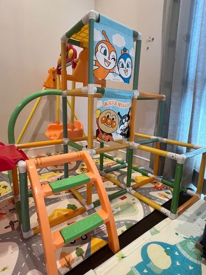 ชุดกิจกรรมปีนป่ายอันปังแมนพร้อมชิงช้าและสไลเดอร์ รูปที่ 3