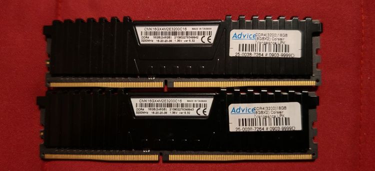 RAM DDR4 16GB(8x2) Bus 3200 CORSAIR VENGEANCE LPX รูปที่ 3