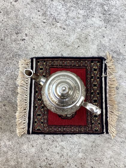 Antique Vintage Moroccan Silver-Plated Teapot รูปที่ 10